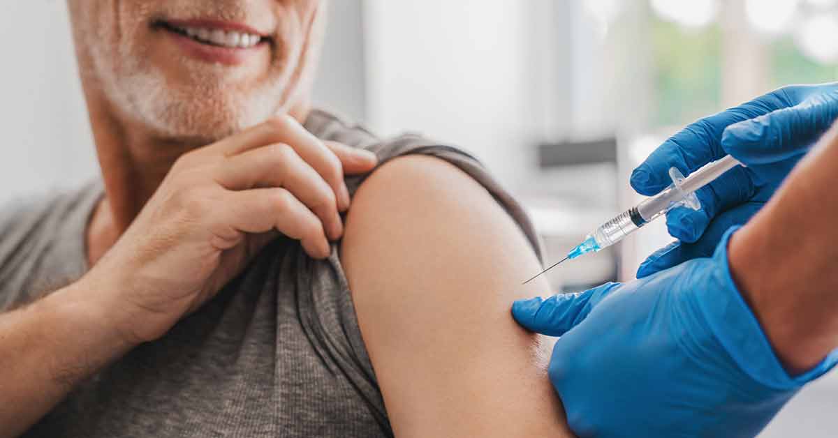 Man Getting Vaccine