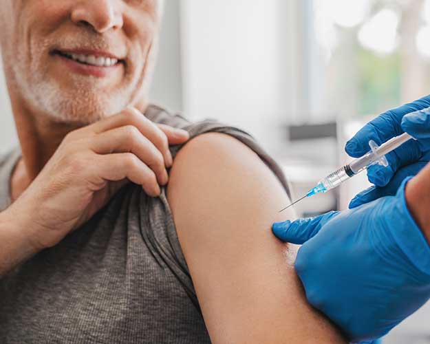 Man Getting Vaccine