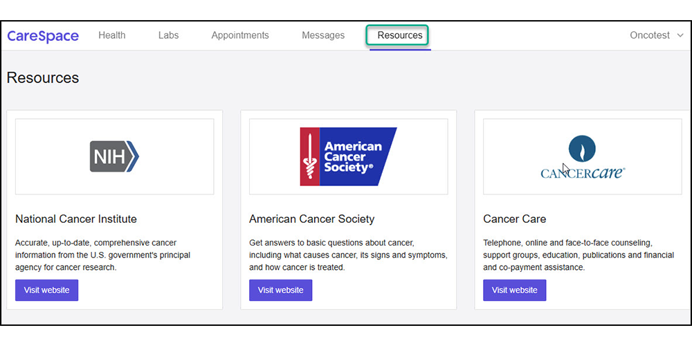 Carespace User Guide - Resources